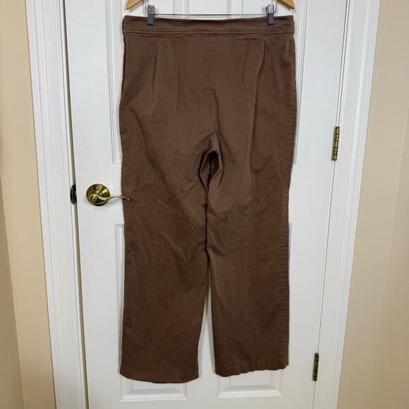 Coldwater Creek Brown Pants Women’s 14 – Wide Leg Stretch Trousers - Picture 5 of 8